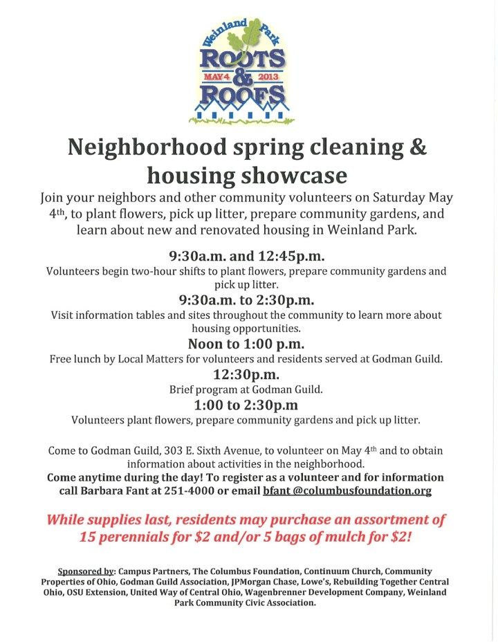 Roots & Roofs 2013 Flyer