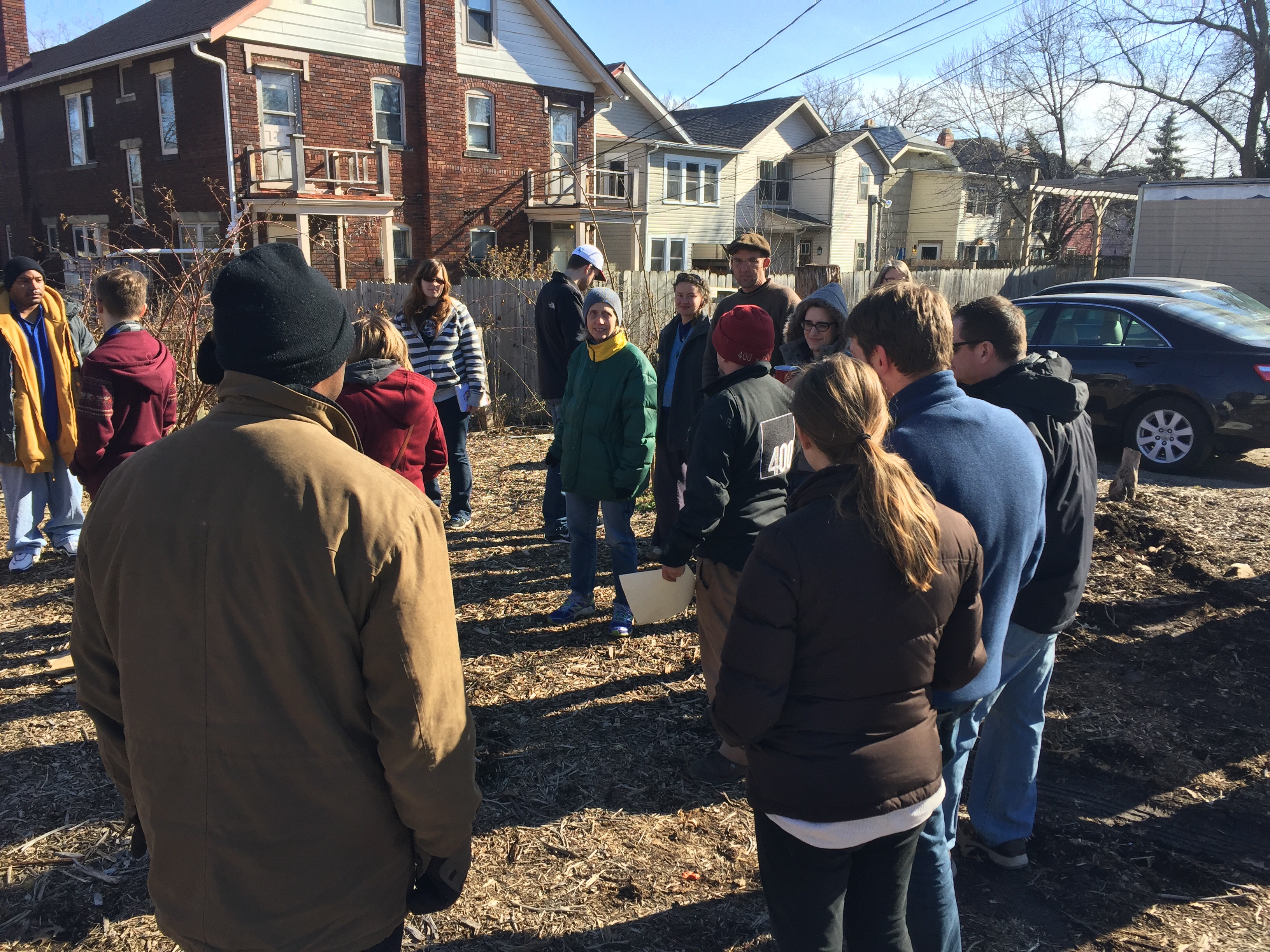 35 people gather for a potluck
